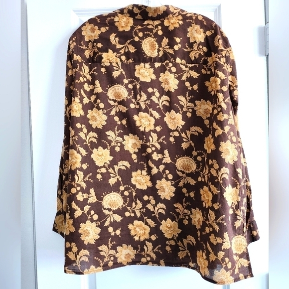Jones New York Signature long sleeve floral button-down shirt size 2X - Picture 2 of 3